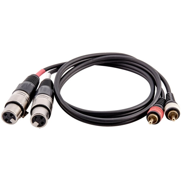 CablesOnline 10ft 2-RCA to 2-RCA Gold-Plated Male to Male Premium Grade DJ/Mixer/Stereo System Audio Cable AV-4010G 